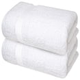 thumbnail image 5 of Infinitee Xclusives Premium White Bath Sheets Towels for Adults - Pack of 2 - Large Bath Towels 35x70, 5 of 8