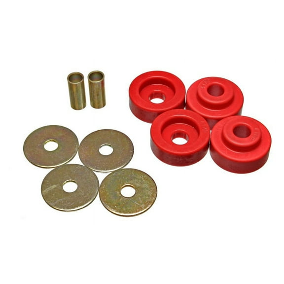 Energy Suspension 73-79 Chrysler B-Body Red Torsion Bar Crossmember Mount Bushing Set Fits select: 1973 DODGE CHARGER, 1972-1974 PLYMOUTH SATELLITE