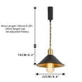 thumbnail image 3 of FSLiving Adjustable Height H Type Track Light with E26 Brass Base and Vintage Black Outer Gold Inner Shade Lighting Fixtures for Farmhouse Kitchen Sink (Bulb & Ceiling Track Sold Separately)- 1 Light, 3 of 7