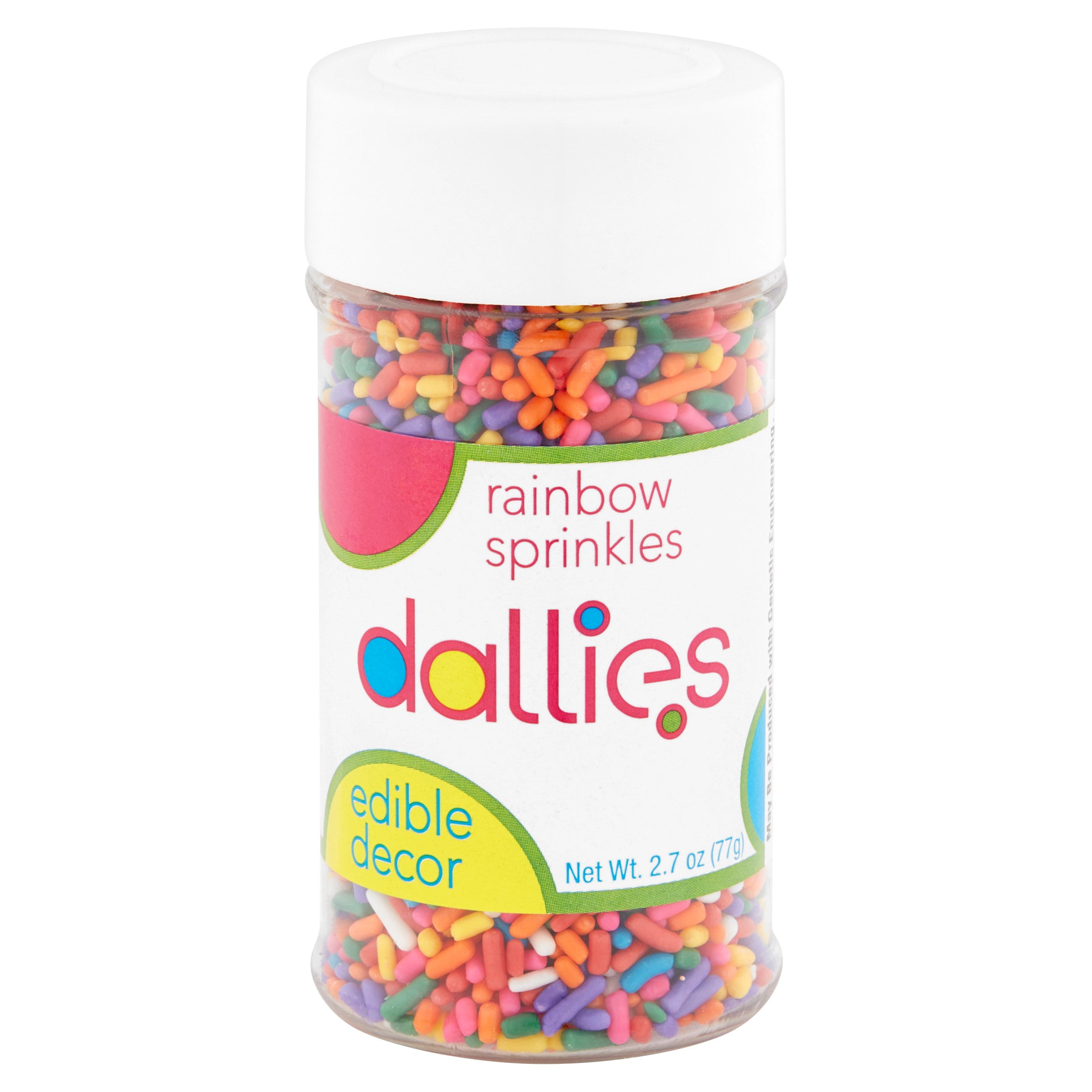 Dallies Rainbow Sprinkles, 2.7 oz, Jar