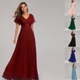 thumbnail image 3 of Aellinatey Womens Formal Dresses Wrap V-Neck Sexy Bridesmaid Wedding Guest Maxi Dresses, 3 of 14