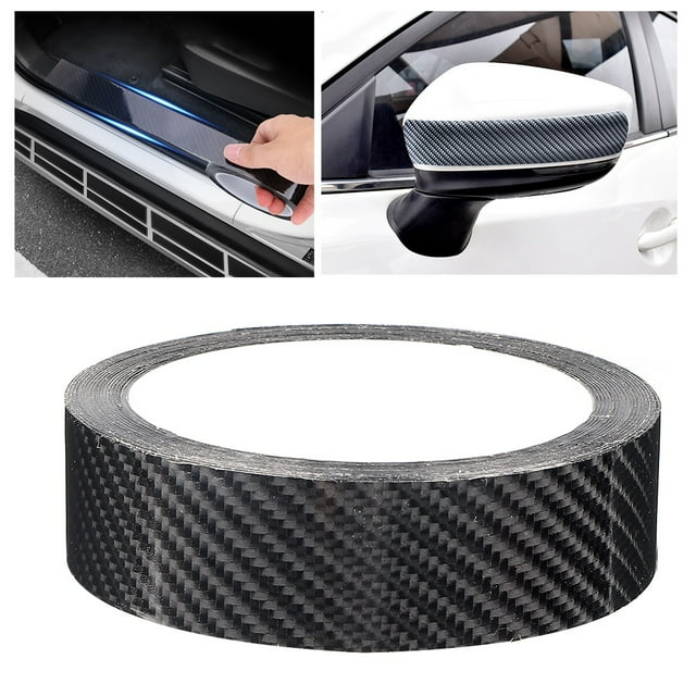 Autocollant en Fibre de Carbone Film en Fibre de Carbone Garde en Fibre de Carbone Film Protecteur Bord de Porte de Voiture Accessoire Anti-Rayures