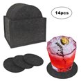 thumbnail image 4 of 14 piezas de posavasos redondos de fieltro para vasos, incluidos posavasos de mesa de caja, posavaso Tomshoo  Portavasos, 4 of 7
