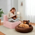 thumbnail image 2 of Sillón Plegable Individual Rosa + Cama para Perro y Peluche de Oso, 2 of 5