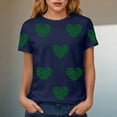 thumbnail image 5 of GEWSEY Women's St Patrick's Day T-Shirt Lucky Irish Shamrock Paddy's Day Graphic Tees Tops (Navy, L), 5 of 8