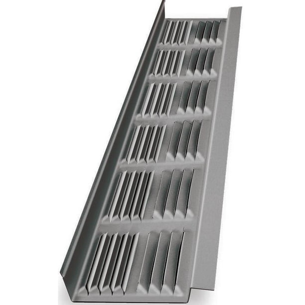 LL Buildsite LSV8 Rectangle Louvered Soffit Vent, 2 in W x 8 ft H, 68
