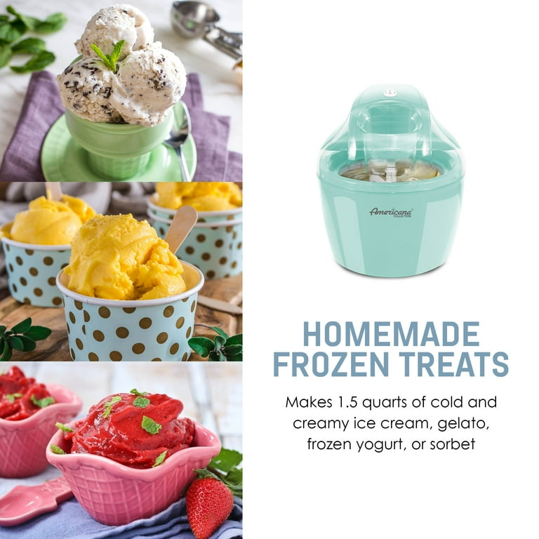 Americana 1.5Qt. Electric Ice Cream Maker with Quick Freeze Bowl