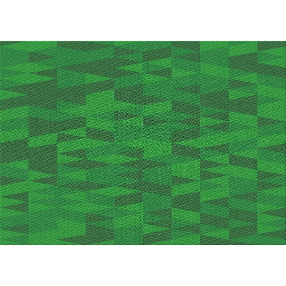 Ahgly Company Machine Washable Indoor Rectangle Transitional Green Area Rugs, 2' x 5'