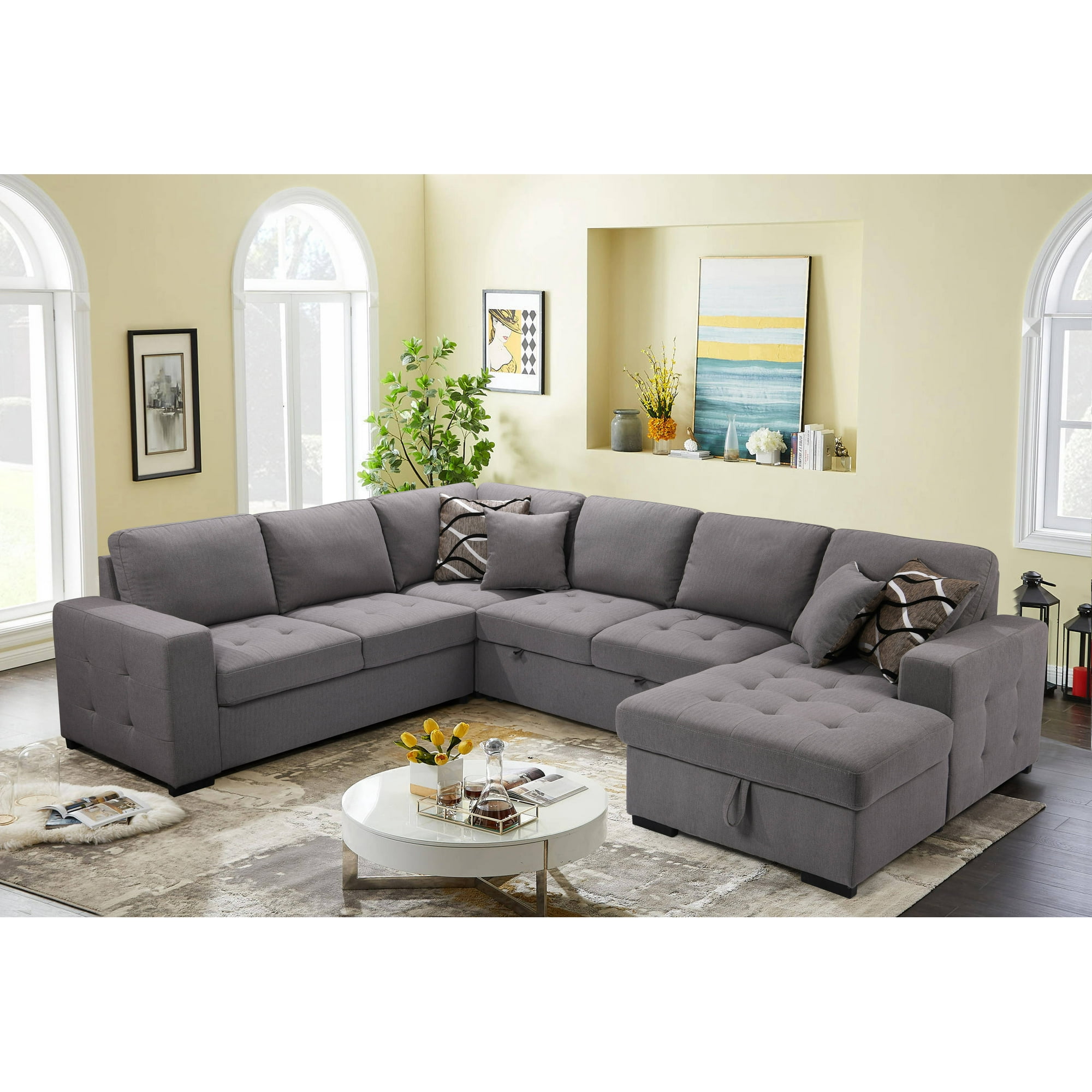 Blakely Double Chaise Sleeper Sectional City Furniturenull