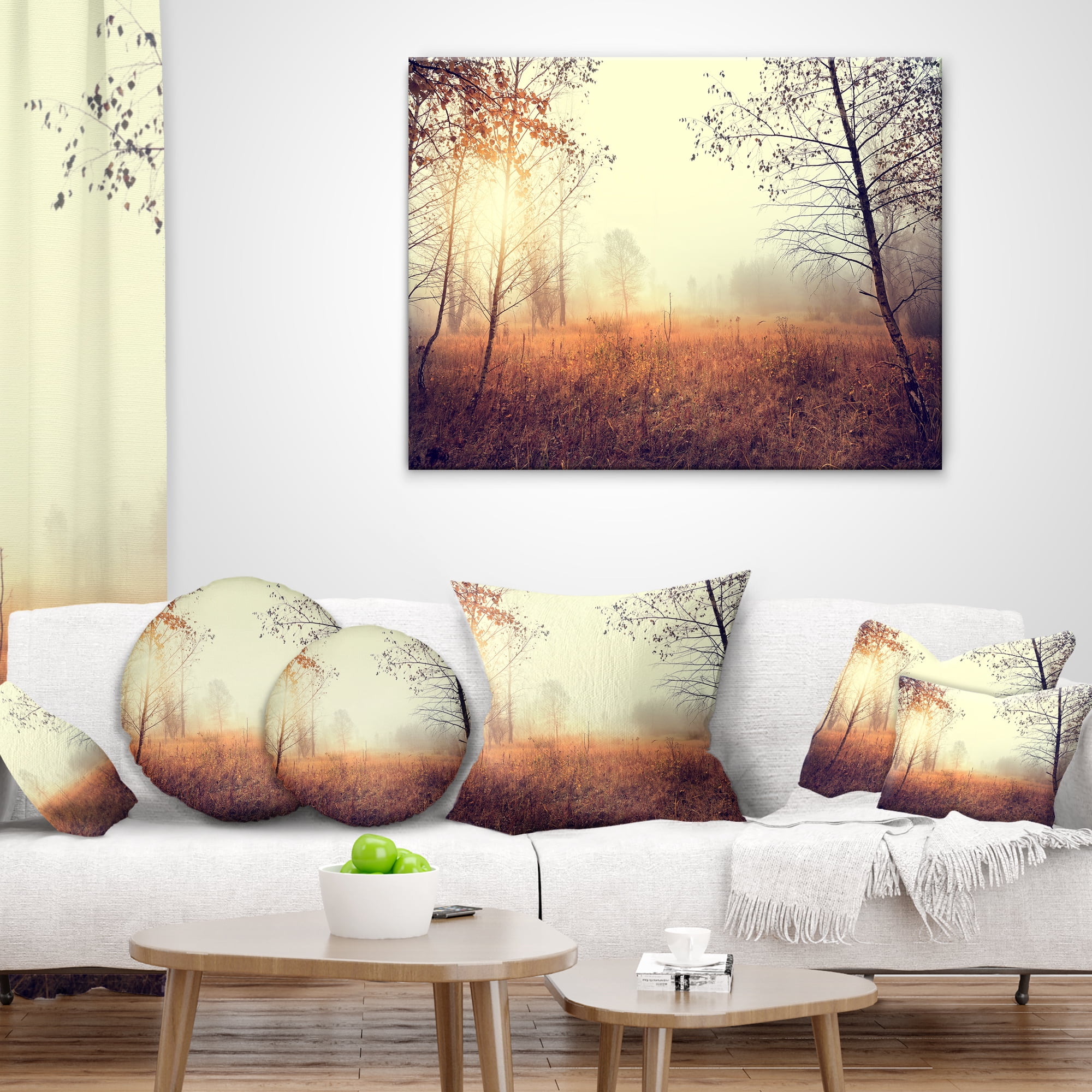 Designart 12" x 20" Multi-color Polyester Throw Pillow