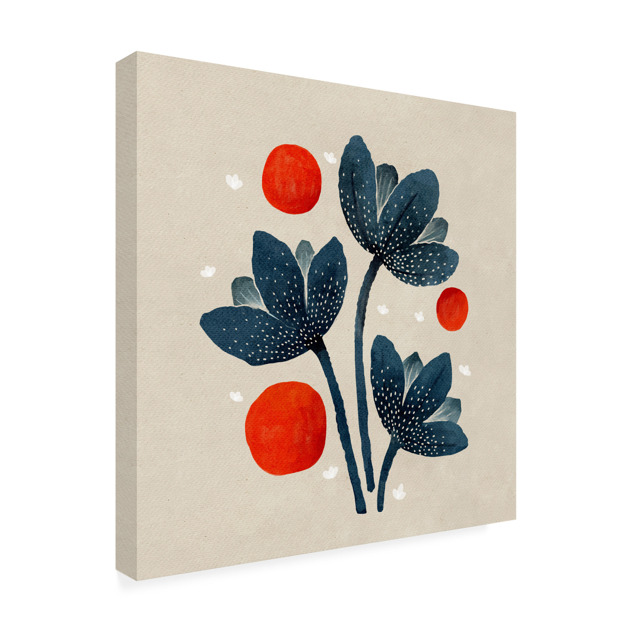 Trademark Fine Art Katie O'Shea  Blue Flowers I Canvas Wall Art