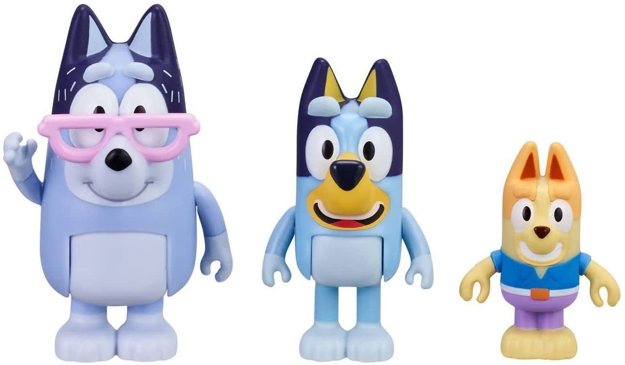*NEW* BLUEY & FRIENDS Figure 4 Pack Of Dogs SNICKERS HONEY COCO BLUEY HONEY 