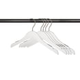 thumbnail image 2 of NAHANCO #20114HU 14" Low Gloss White Wooden Shirt Hangers (Pack of 25), 2 of 2