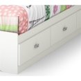 thumbnail image 2 of Pemberly Row Lit Simple Contemporain en Bois avec Rangement, Blanc Pur, 2 of 3