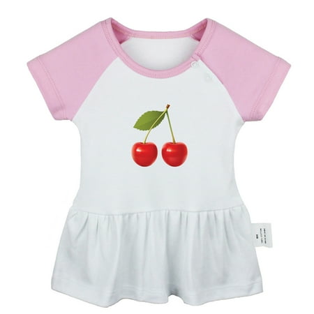

Fruit Cherry Pattern Dresses For Baby Newborn Babies Skirts Infant Princess Dress 0-24M Kids Graphic Clothes (Pink Raglan Dresses 12-18 Months)
