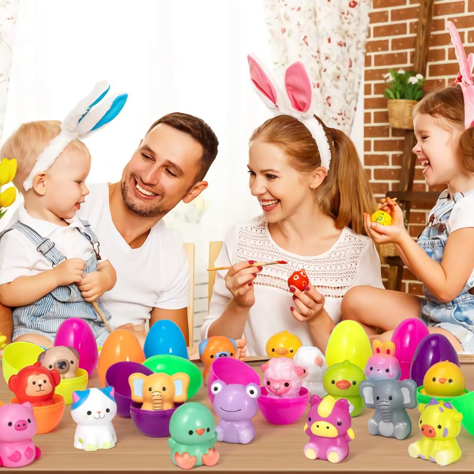 Wonitaaizi 24 Pack Easter Egg Filled Slow Rising Squishy toys, Colorful Squishy Easter Egg Fillers Bulks for Kids toddlers Teens Boys Girls Easter Basket Stuffers Easter Party Favor