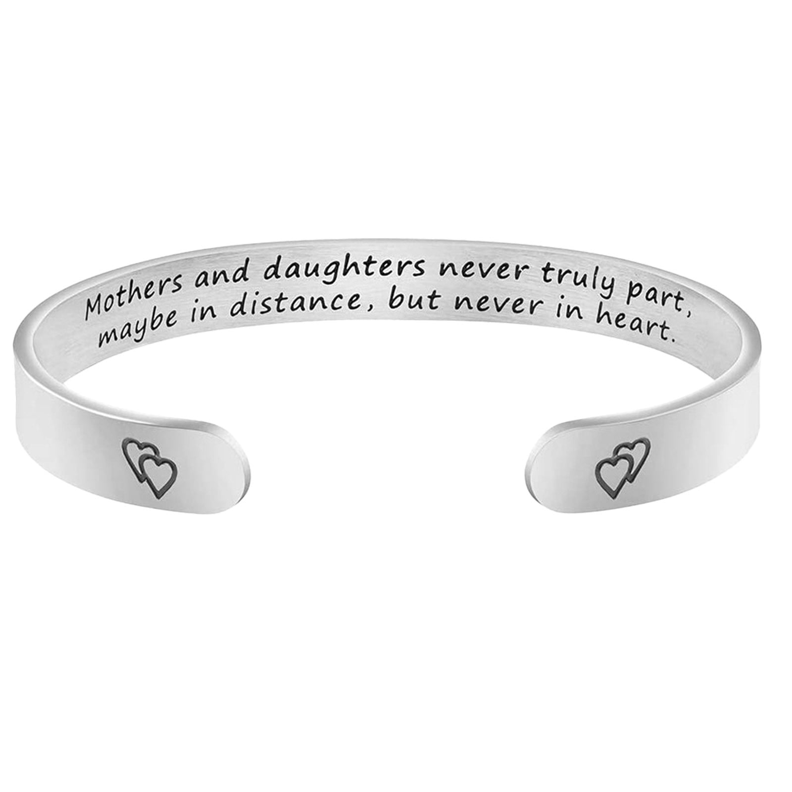 Engraved Gift For Stepmom Black Stainless Steel Bracelet Maybe In Distance Stepmom And Stepson Never Truly Part But Never In Heart