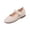 E056-Beige, variant on hengsof Children's Spring Summer Versatile Leather Shoes Solid Color Soft Soled Cute Bow Flat Shoes for Girls Fashionable Princess Dress Shoes