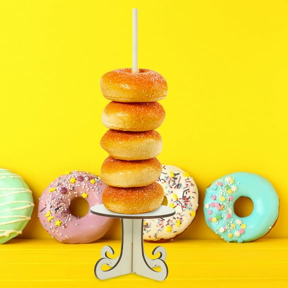 WASHWEPE Detachable Donut Display Holder for Wedding and Special Parties 1Set 11.8X4.9X4.9In