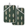 thumbnail image 7 of Yayeee Pot Holders Kitchen Heat Resistant with Pocket 7"x9.8" Cotton Oven Cooking Hot Pads, Beige Plants, 7 of 7