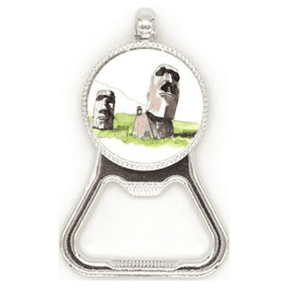 Moai Statues In Easter Island Metal Beer Bottle Cap Opener Duty Stainless Steel