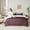Maroon, variant on Manfei Girly Maroon Stripes 7-Piece Bedding Comforter Set for Female, Modern Abstract Ombre King Bedding Sets, Chic Fashion Artwork Reversible Bed Sheets, Luxury Bedroom Decor