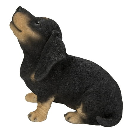 Hi Line 6.69” Howling Dachshund Puppy Garden Statue, Intricate Details