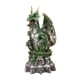 thumbnail image 5 of Figuras de dragón, escultura decoración del hogar en cráneo resina esqueleto artesanía animal estatua Halloween estatuilla para estante regalo Verde, 5 of 8