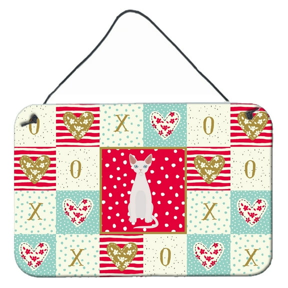 Carolines Treasures CK5757DS812 Devon Rex 2 Cat Love Wall or Door Hanging Prints 8x12 multicolor