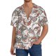 thumbnail image 1 of Balery Paisley Floral Camisa Casual de Manga Corta con Botones para Hombre, Texturizada, Estilo Cubano, para Playa, Verano-X-Large, 1 of 5