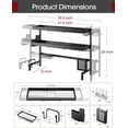 thumbnail image 5 of Over The Sink Dish Drying Rack, Expandable 3-Tier Stainless Steel Kitchen Storage Organization Accessories for Countertop, Rustproof & Space-Saving, 31.5"–39.5" L x 12" W x 33" H, Black, 5 of 6