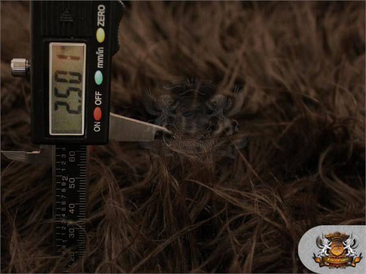 Faux Fur Long Pile MONGOLIAN SHEEP CHOCOLATE Fabric / 64"W / Sold By the yard