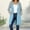 *Blue, variant on Women's Raglan Sleeve Long Sleeve Hooded Coat With Drawstring, Color Block Outerwear With Pocket Pink,Womens Plus M