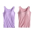 thumbnail image 1 of Womens Cotton Camisole Adjustable Camisole With Frame Bra Stretch Undershirt, 1 of 6