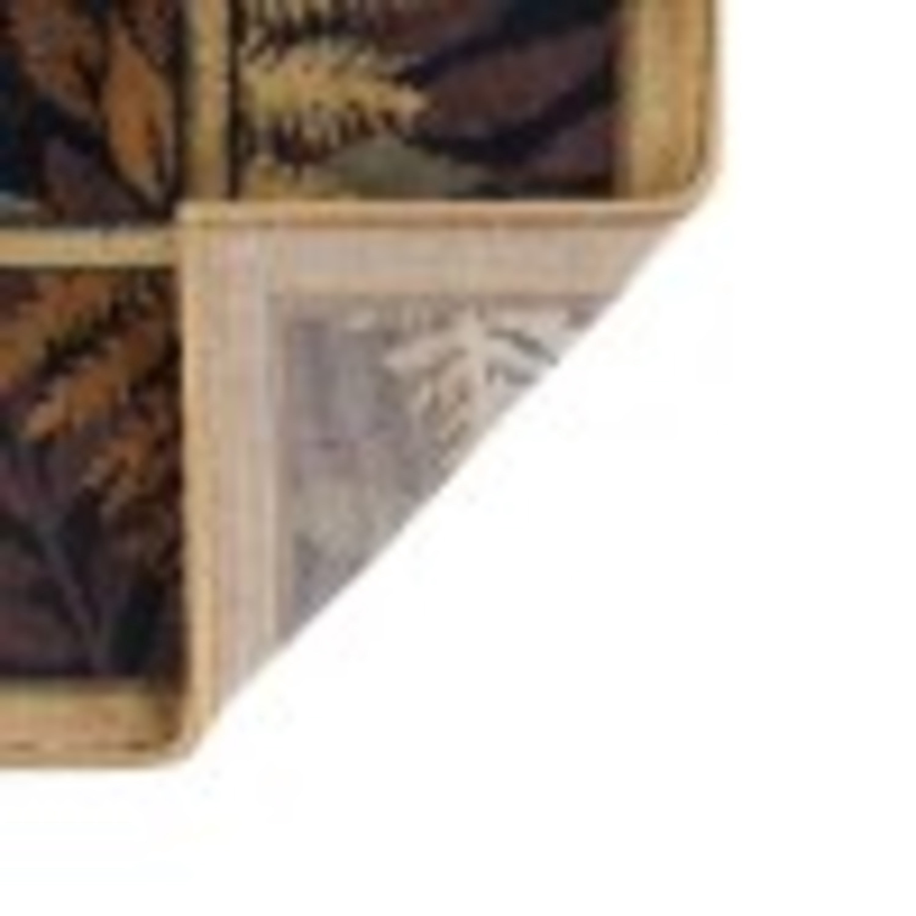 Novelty Lodge 3'x8' Rectangle Beige and Blue Polypropylene Indoor Runner Rug
