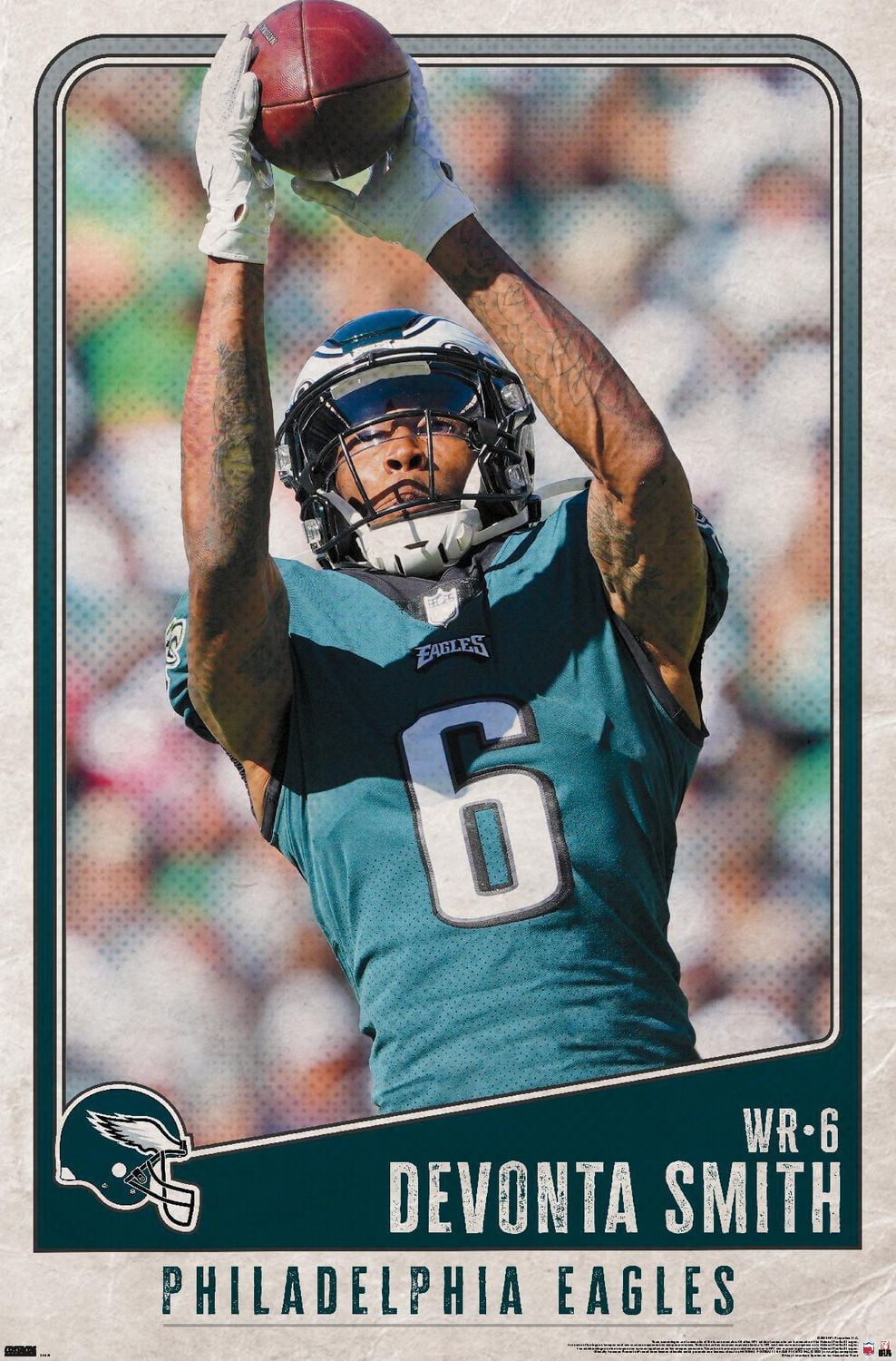 NFL Philadelphia Eagles - DeVonta Smith 22 Wall Poster, 22.375" x 34"