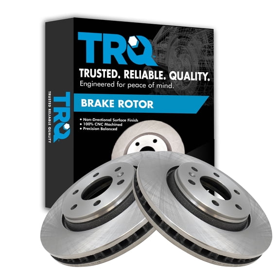 TRQ Front Brake Rotors Set Vented Fits Select 2006-2007 Buick Terraza 2006-2008 Chevrolet Uplander 2006 Pontiac Montana Saturn Relay