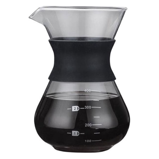 Wosthever Cafetera Percolador Accesorios para el desayuno Taza de moca de silicona Superficie lisa Suministros de café Hervidor de filtrado de Juegos de servir café y té 400ml