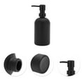 thumbnail image 5 of Unique Bargains 1 Pc Durable Cylinder Frosted Soap Dispenser 13.53oz Black, 5 of 6