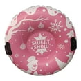 thumbnail image 2 of DYNWAVECA Thickened PVC Round Inflatable Snow Tube for Ski Resorts Pink, 2 of 7