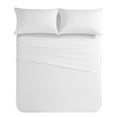thumbnail image 5 of Sheets Four Piece Microfiber Bed Sheet Solid Color，Cool & Breathable Bed Sheets White, 5 of 5