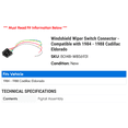 thumbnail image 2 of Windshield Wiper Switch Connector - Compatible with 1984 - 1988 Cadillac Eldorado 1985 1986 1987, 2 of 2