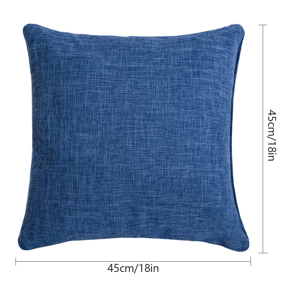 Plain Color Cotton Linen Pillows Solid Color Sofa Cushions Office