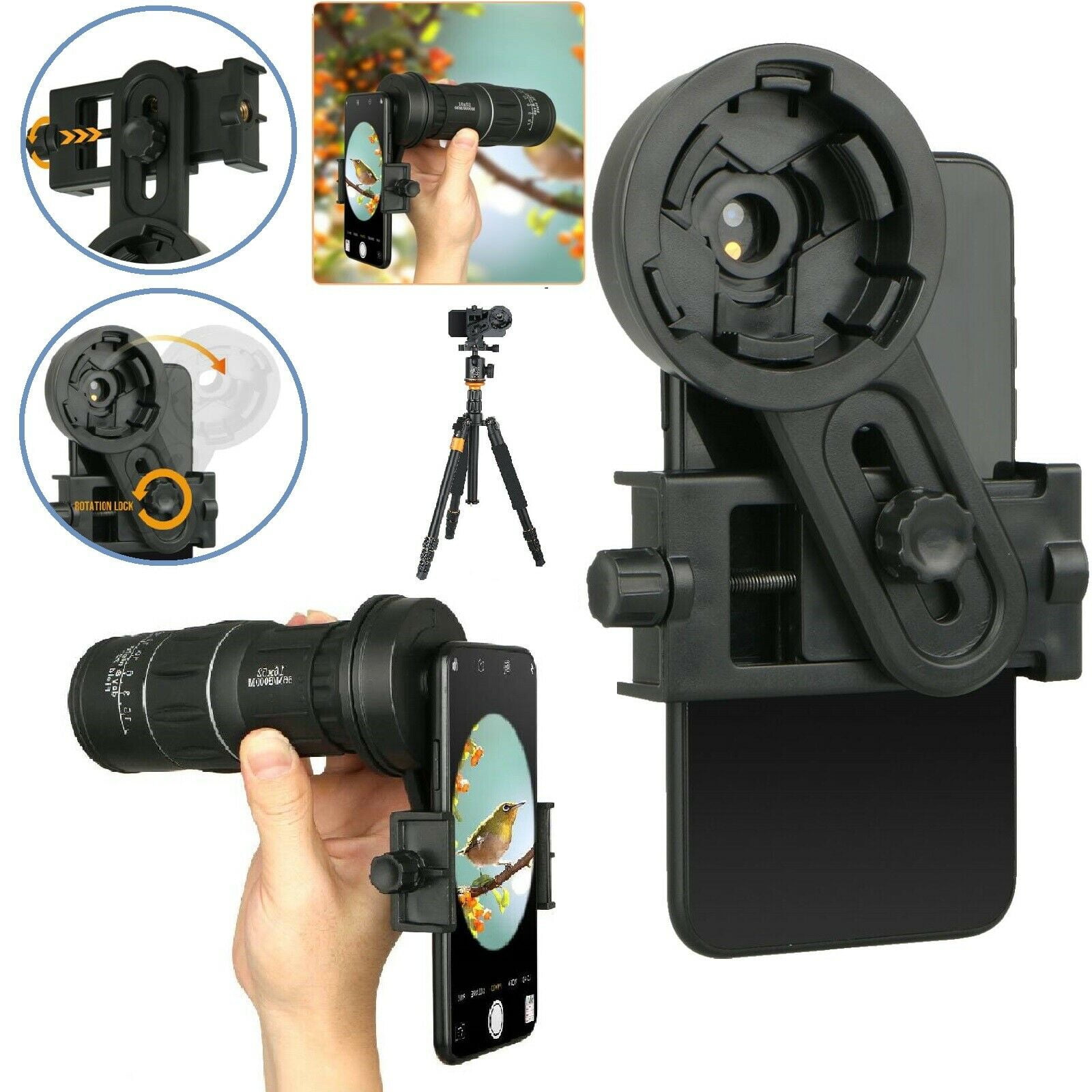 Universal Cell Phone Adapter Mount Binocular Monocular Spotting Scope