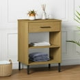 thumbnail image 3 of vidaXL Console Cabinet Buffet Storage with Metal Legs Solid Wood Pine OSLO, 3 of 6