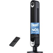 Tower Fan for Bedroom, 90° Oscillating Standing Fan, 30ft, 28dB Quiet for Sleep, 6 Speeds, 4 Modes, 12H Timer, 42 Inch, Bladeless, Remote, for Home, Office, Room, Cruiser Pro T1