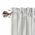 thumbnail image 5 of Bedroom Curtains 63 Inches length, Sage Green Striped Window Treatment Curtain Drapes, Sage Green White Stripes Farmhouse Rod Pocket Curtain Panels for Living Room Kitchen, 42"x63", 2 Panels, 5 of 7