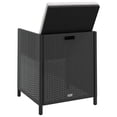 thumbnail image 3 of vidaXL 5 Piece Outdoor Dining Set Poly Rattan and Acacia Wood Black, 3 of 5