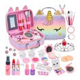 thumbnail image 1 of "Set Estuche Maquillaje Ninas Juguetes Belleza Tocado Lavable unicornio Belug rosa", 1 of 5