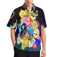 thumbnail image 2 of Adventure Time Casual Short Sleeve Shirt Lapel Collar Shirt Summer Beach Shirt L, 2 of 8